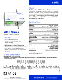 Thumbnail of document Data Sheet - SPC 2000 Remote Airborne Particle Counter